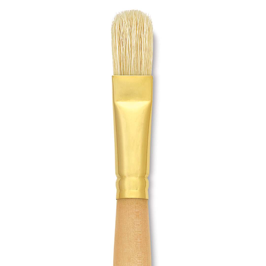 Open in modal - Raphaël D'Artigny Interlocked White Bristle Brush - D-Brush, Long Handle, Size 16
