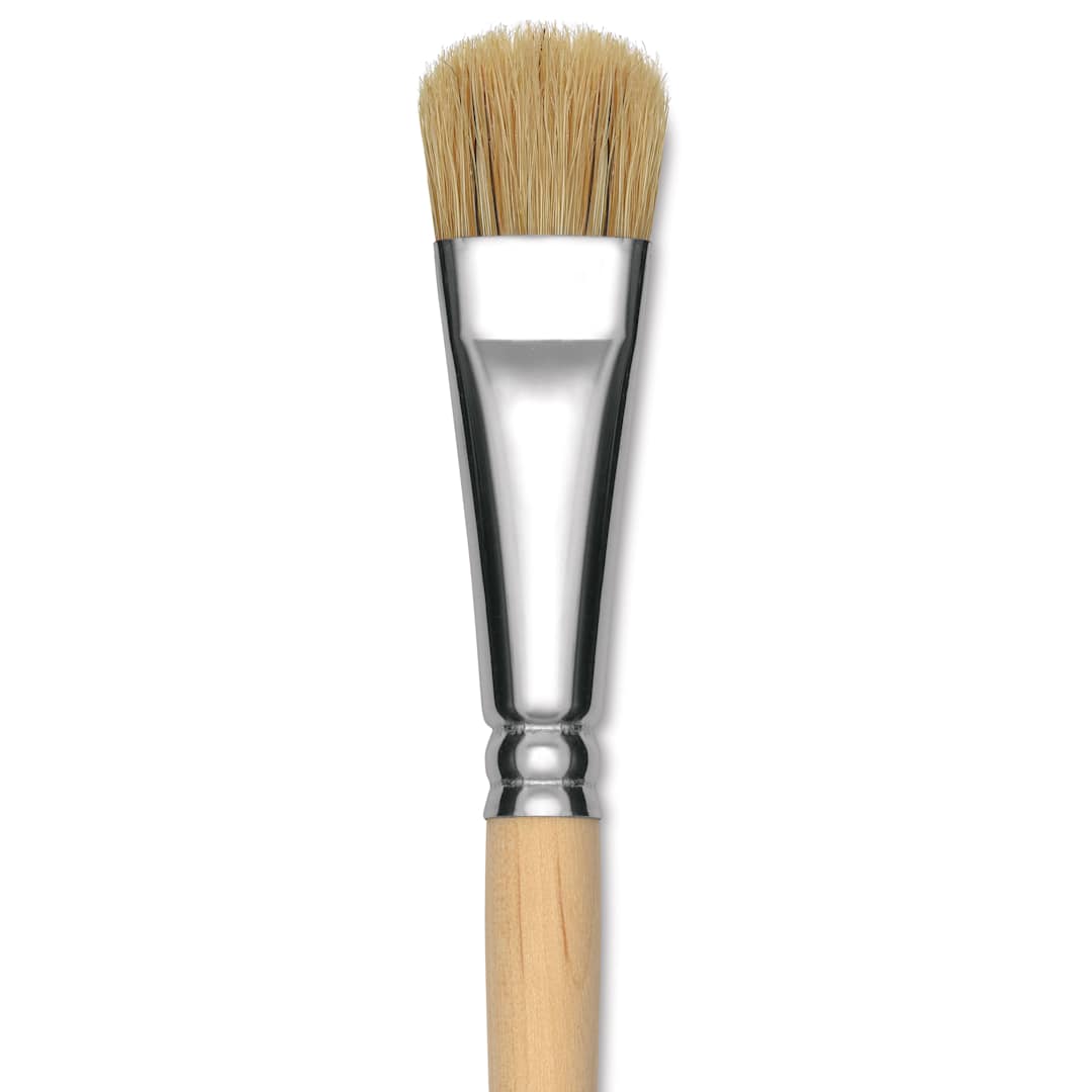 Open in modal - Dynasty Encaustic Brush - Oval, Size 3/4", close-up