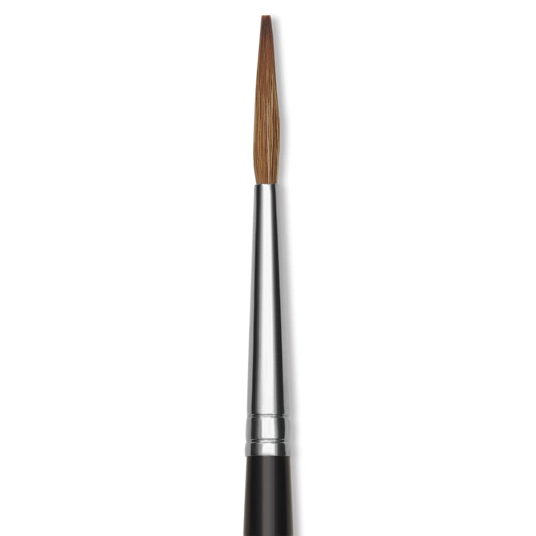 Open in modal - Da Vinci Kolinsky Red Sable Lettering Brushes - Short Handle, Size 8, close-up