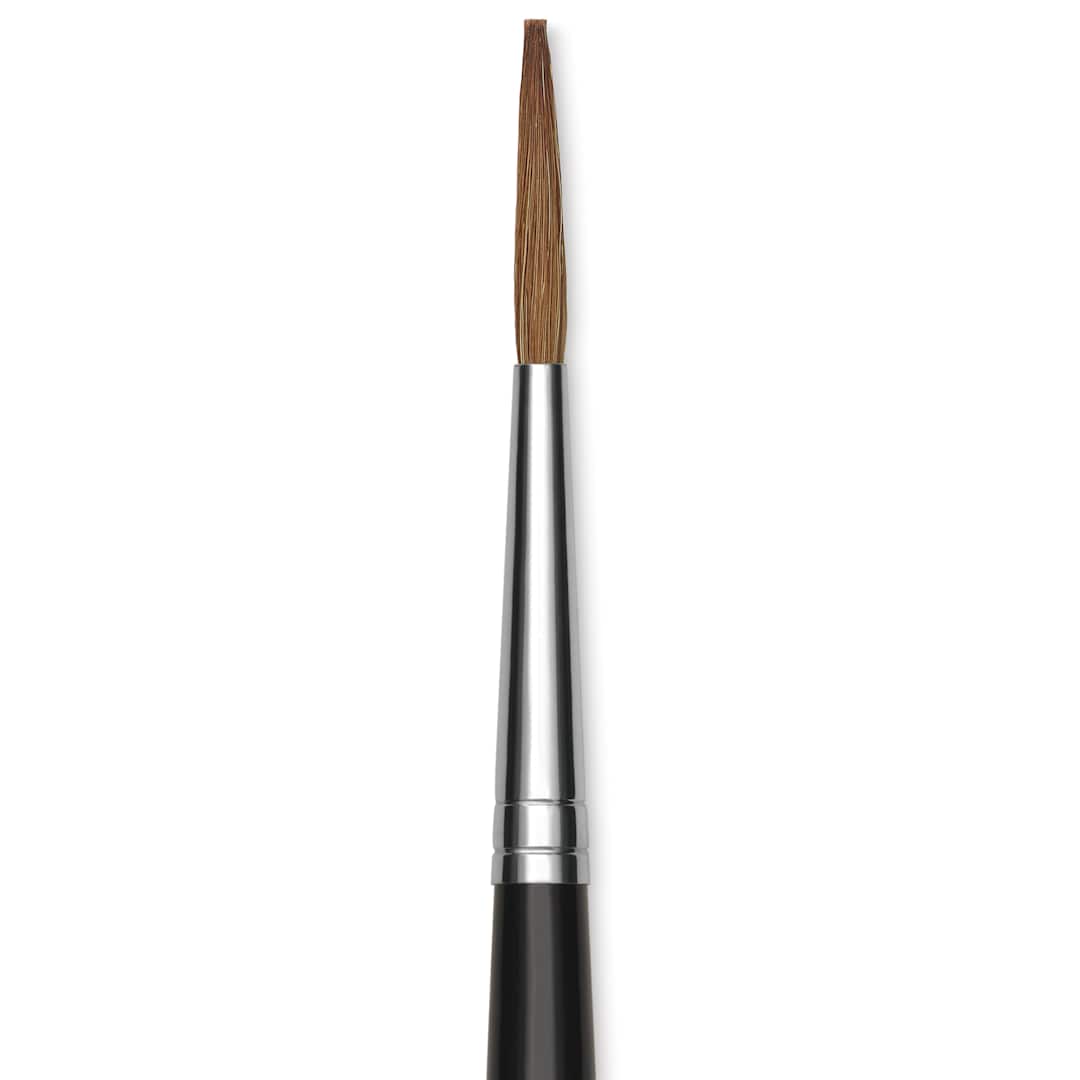 Open in modal - Da Vinci Kolinsky Red Sable Lettering Brushes - Short Handle, Size 10, close-up