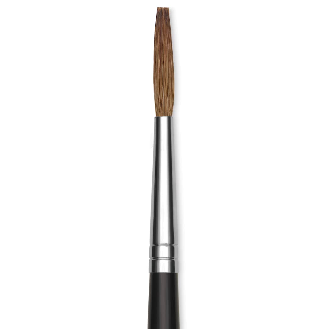 Open in modal - Da Vinci Kolinsky Red Sable Lettering Brushes - Short Handle, Size 12, close-up