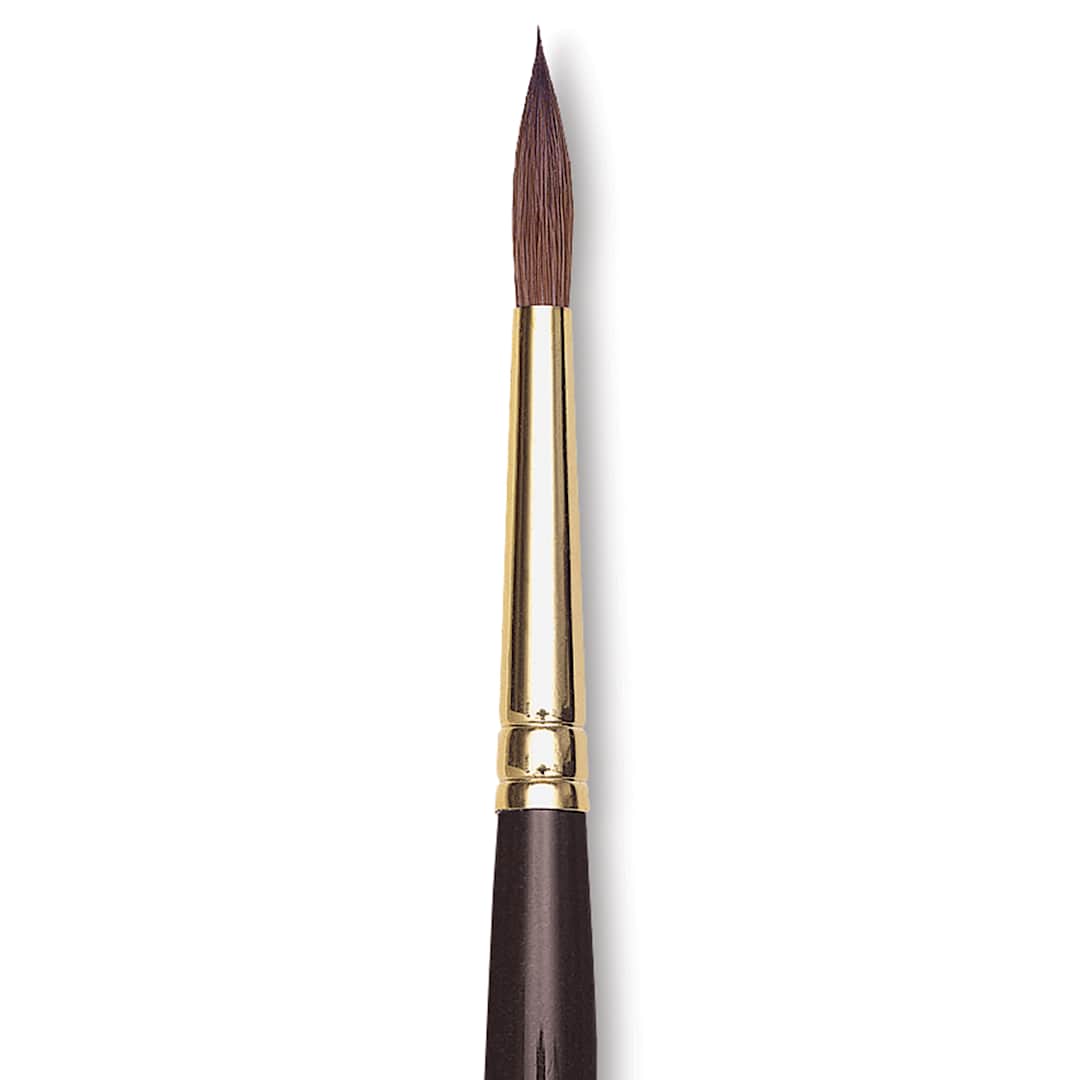 Open in modal - Da Vinci Harbin Kolinsky Brush - Sharp Round, Short Handle, Size 6, close up