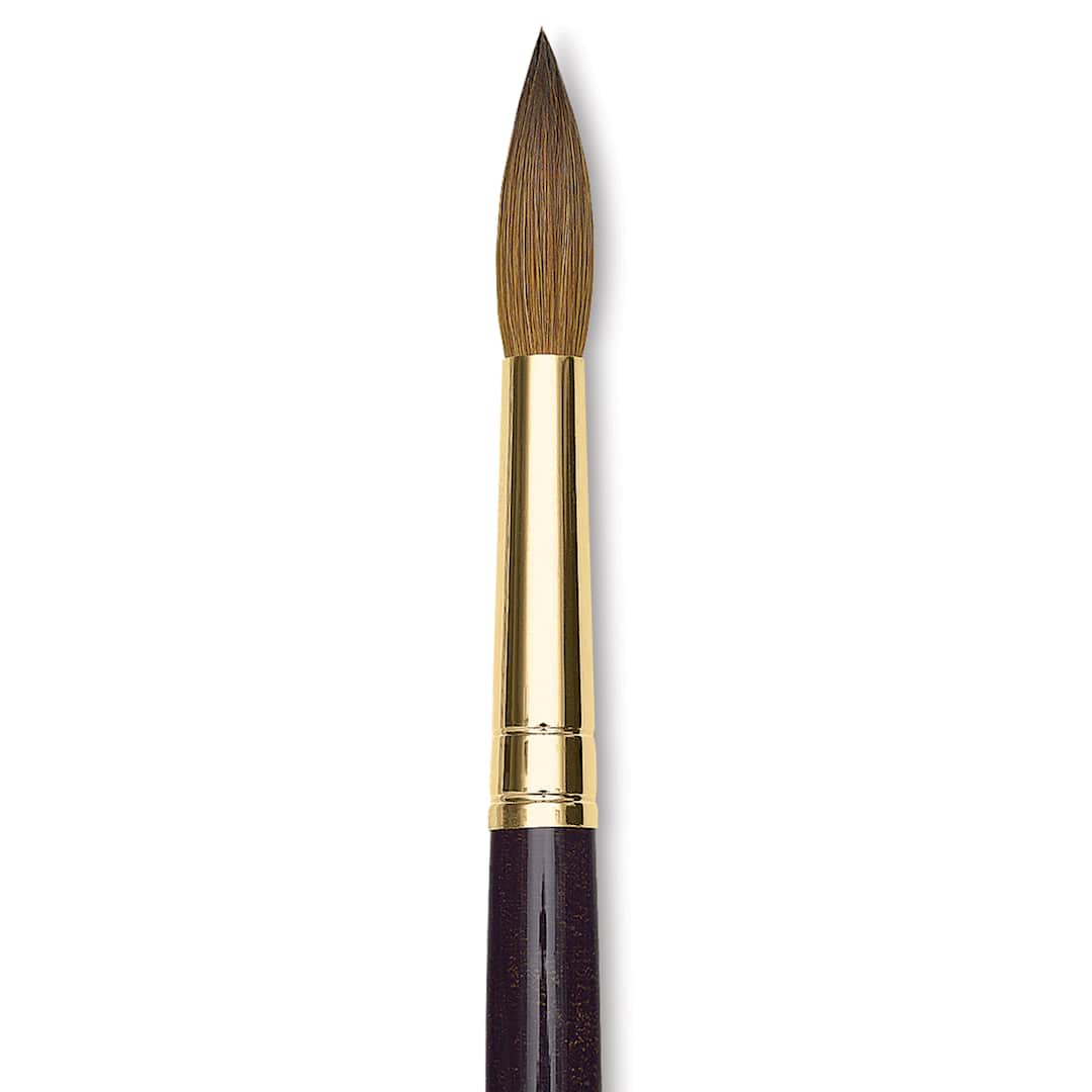 Open in modal - Da Vinci Harbin Kolinsky Brush - Sharp Round, Short Handle, Size 12