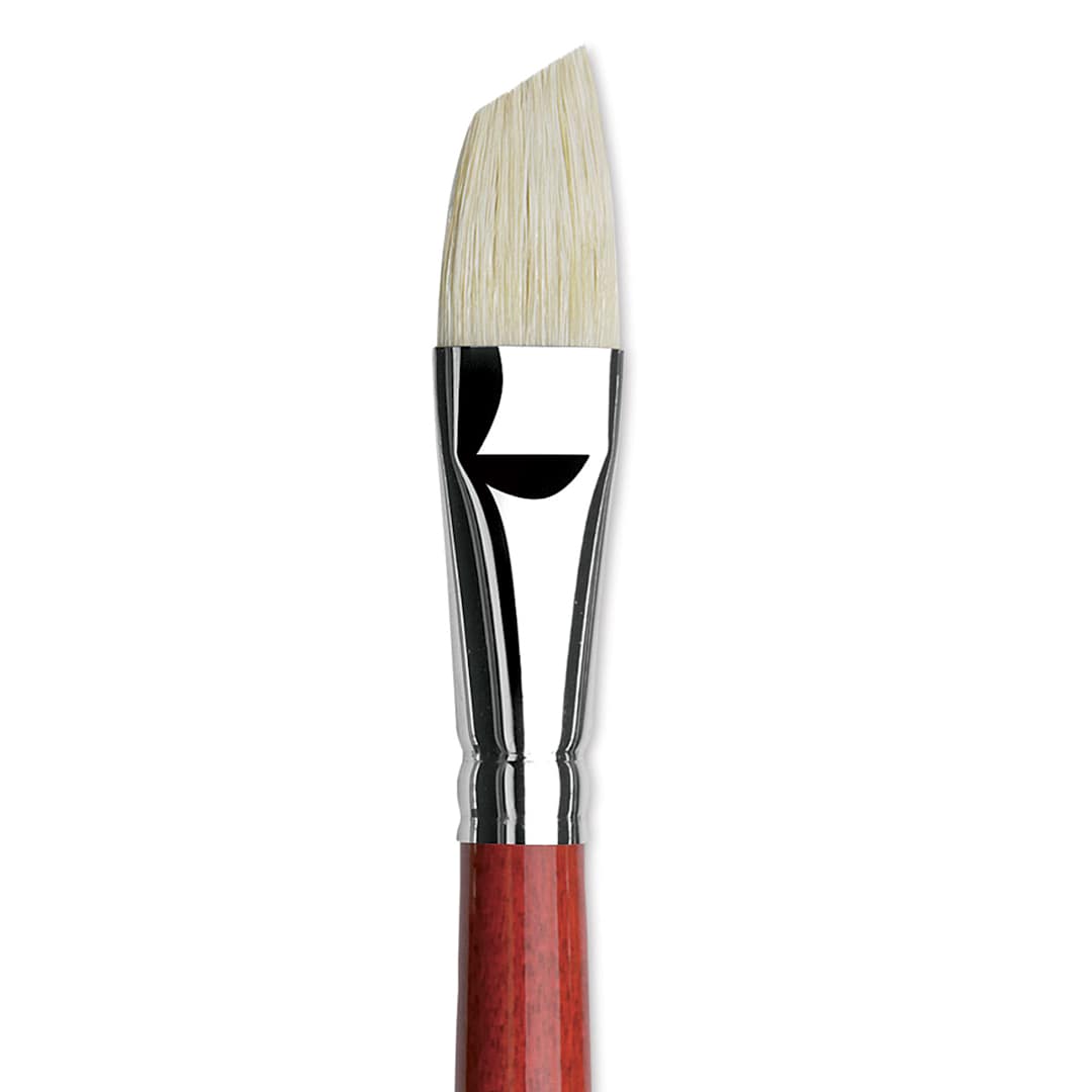 Open in modal - Da Vinci Maestro 2 Hog Bristle Brush - Slant, Long Handle, Size 16 close up