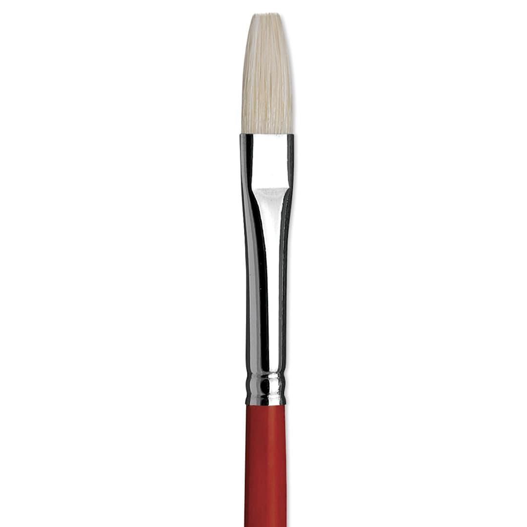 Open in modal - Da Vinci Maestro 2 Hog Bristle Brush - Flat, Long Handle, Size 5 close up