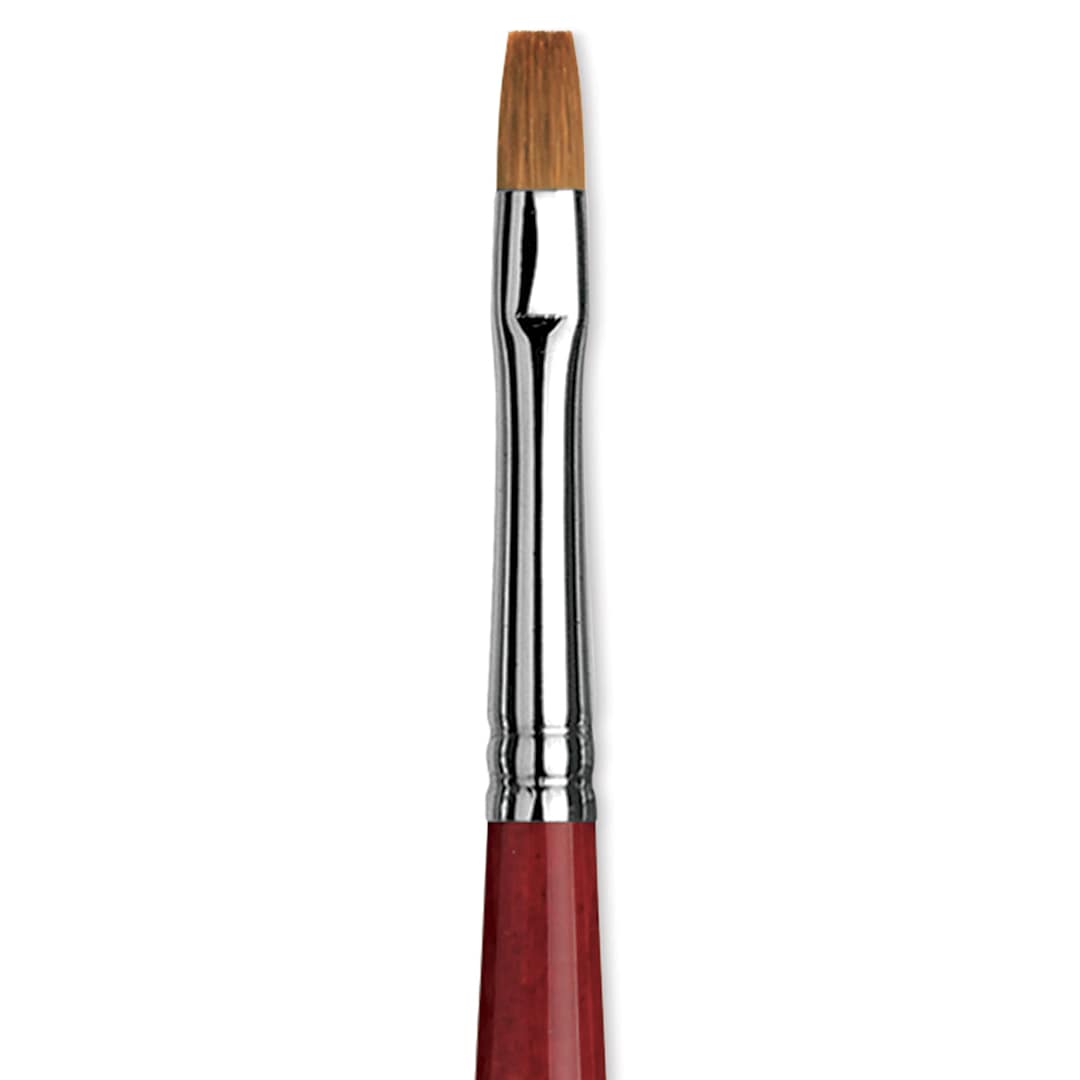 Open in modal - Da Vinci Cosmotop Spin Brush - Flat, Short Handle, Size 4 close up