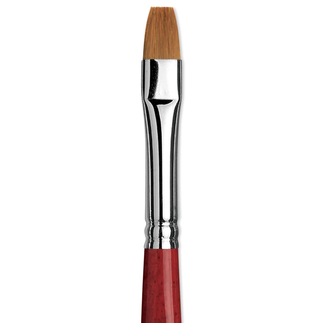 Open in modal - Da Vinci Cosmotop Spin Brush - Flat, Short Handle, Size 8 close up