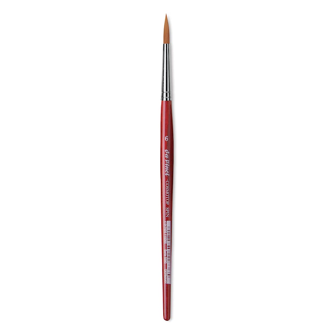 Open in modal - Da Vinci Cosmotop Spin Brush - Round, Short Handle, Size 6