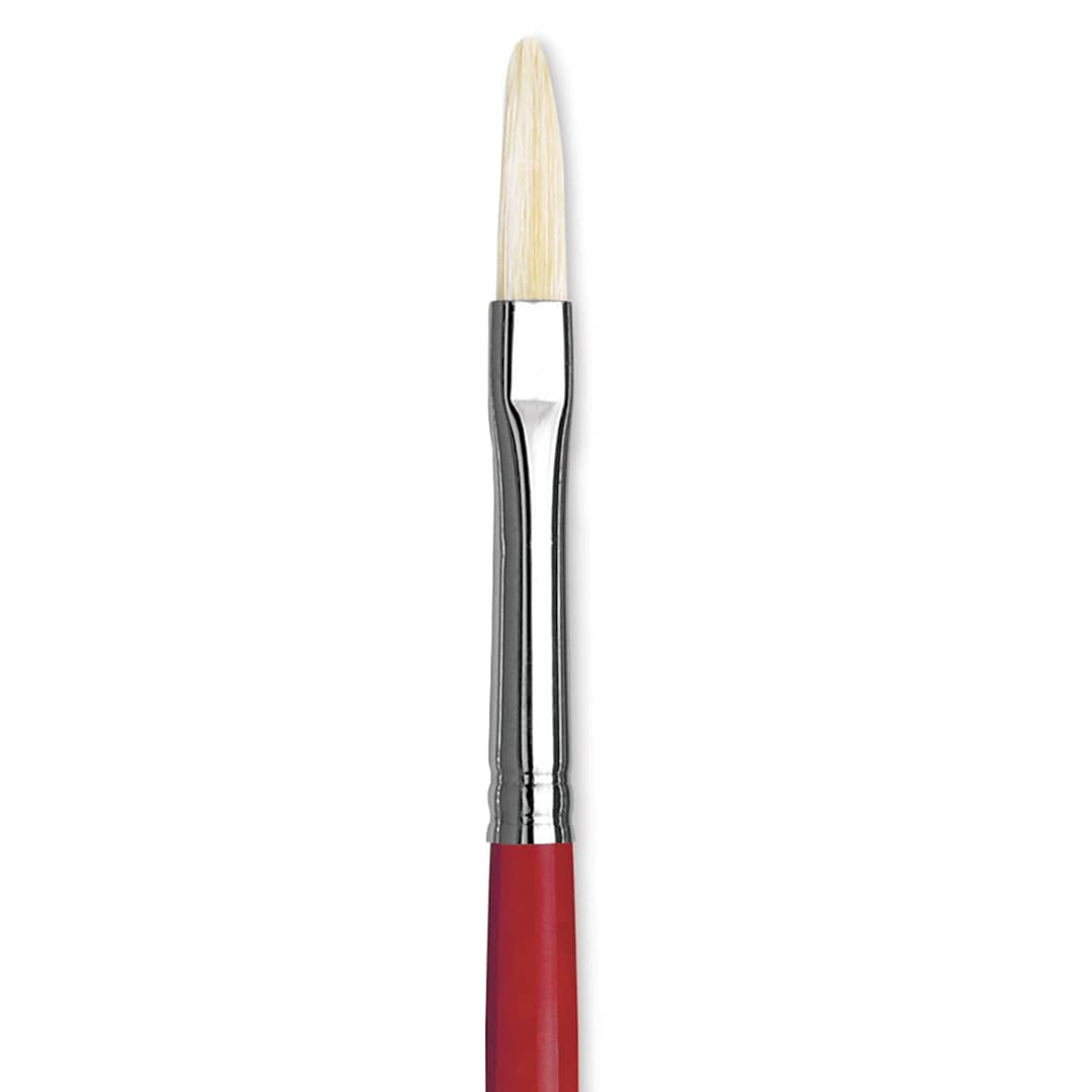 Open in modal - Da Vinci Maestro 2 Hog Bristle Brush - Filbert, Long Handle, Size 3 close up