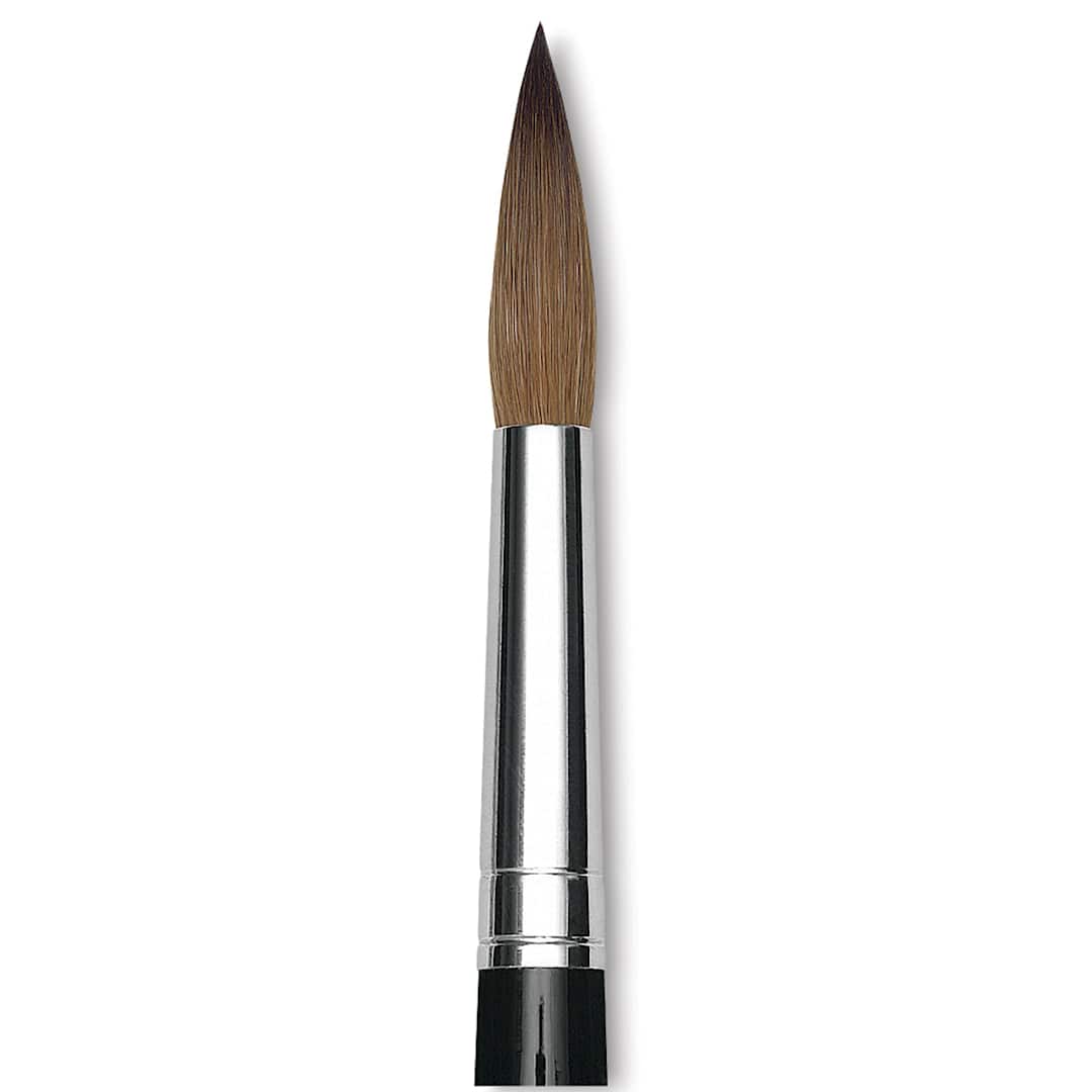 Open in modal - Da Vinci Maestro Kolinsky Sable Brush - Round, Short Handle, Size 14, close up