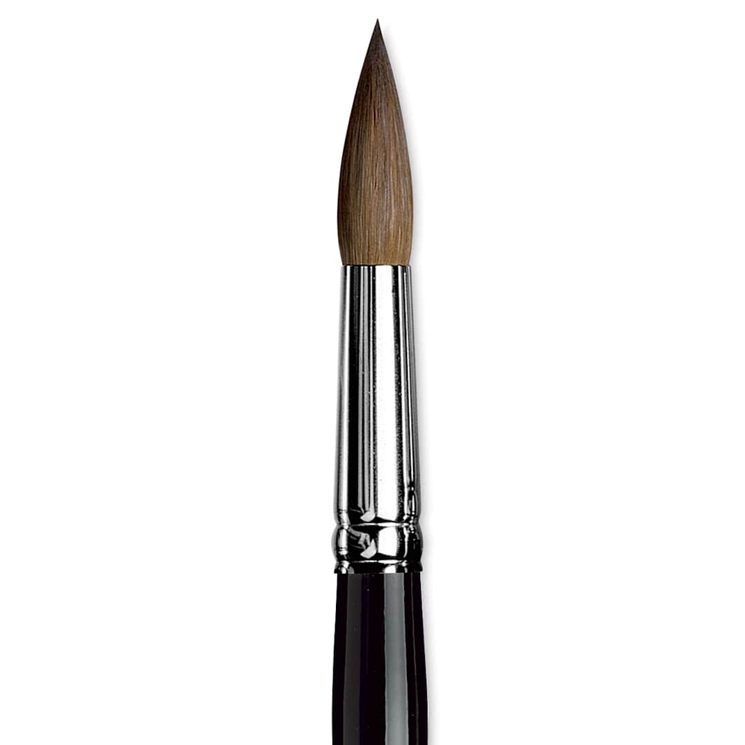 Open in modal - Da Vinci Maestro Kolinsky Sable Brush - Round, Short Handle, Size 18 close up