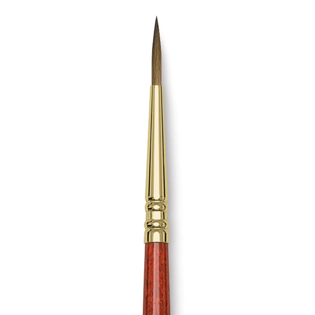 Open in modal - Blick Master Kolinsky Sable Brush - Pointed Round, Short Handle, Size 2 close up