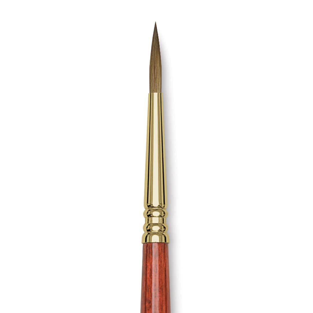 Open in modal - Blick Master Kolinsky Sable Brush - Pointed Round, Short Handle, Size 4 close up