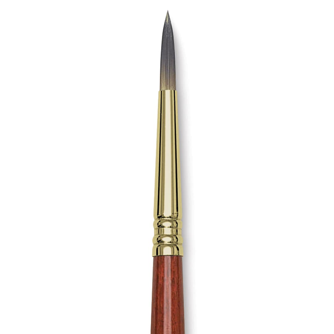 Open in modal - Blick Master Short Handle Synthetic Brush - Round, Size 6, close-up