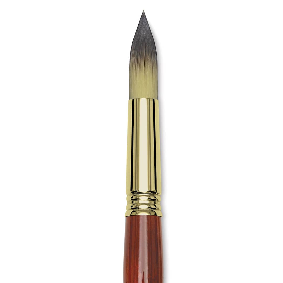 Open in modal - Blick Master Short Handle Synthetic Brush - Round, Size 18, close-up