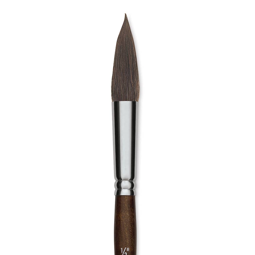 Open in modal - Blick Studio Natural Squirrel Brush - Jumbo Round Wash, 1/2" close up