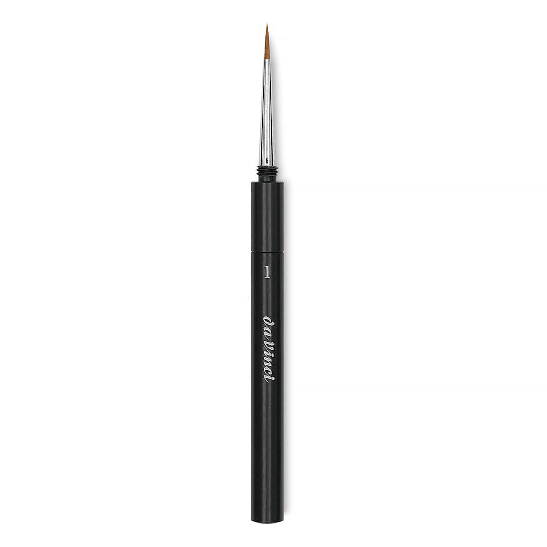 Open in modal - Da Vinci Cosmotop Spin Brush - Travel Brush, Extra Short Handle, Size 1