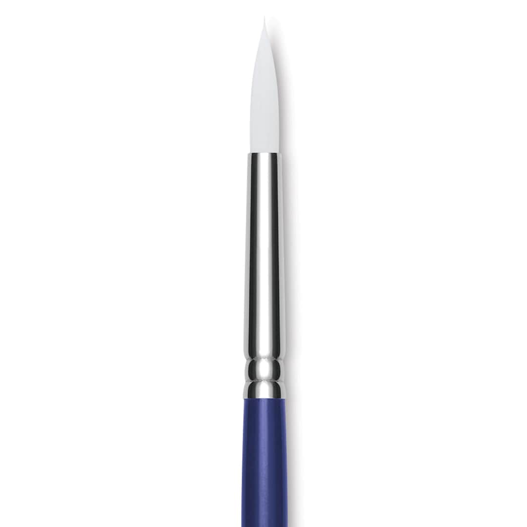 Open in modal - Blick Scholastic Short Handle Wonder White Brush - Round, Size 8 close up