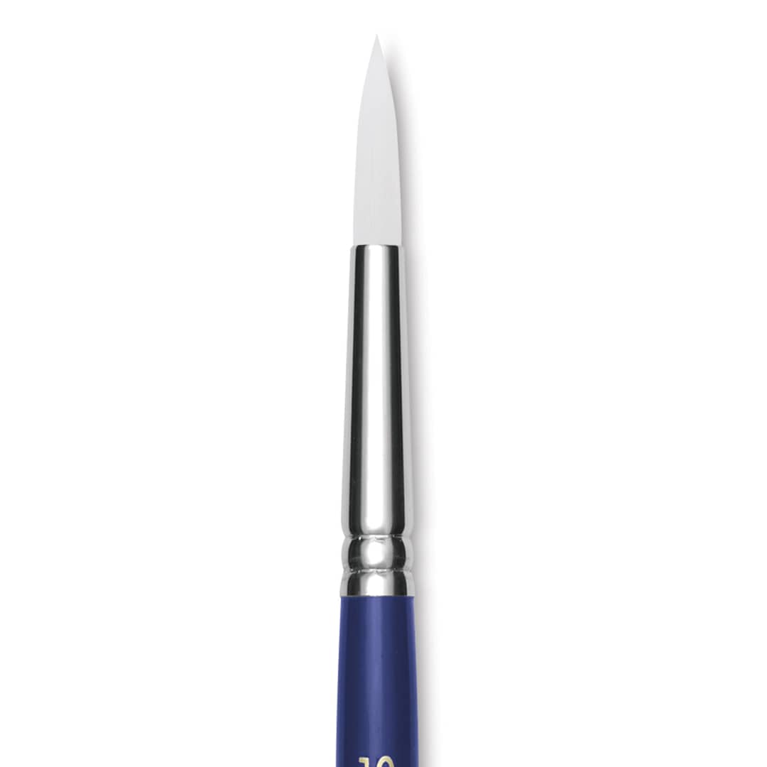 Open in modal - Blick Scholastic Short Handle Wonder White Brush - Round, Size 10 close up