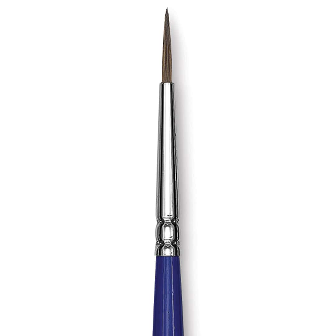 Open in modal - Blick Scholastic Short Handle Red Sable Brush - Round, Size 2 close up