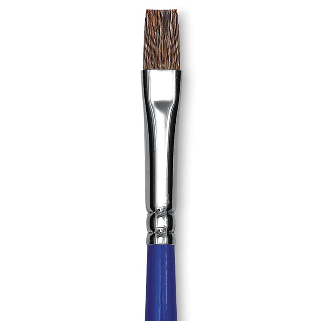 Open in modal - Blick Scholastic Pony Brush - Bright, Short Handle, Size 6 close up