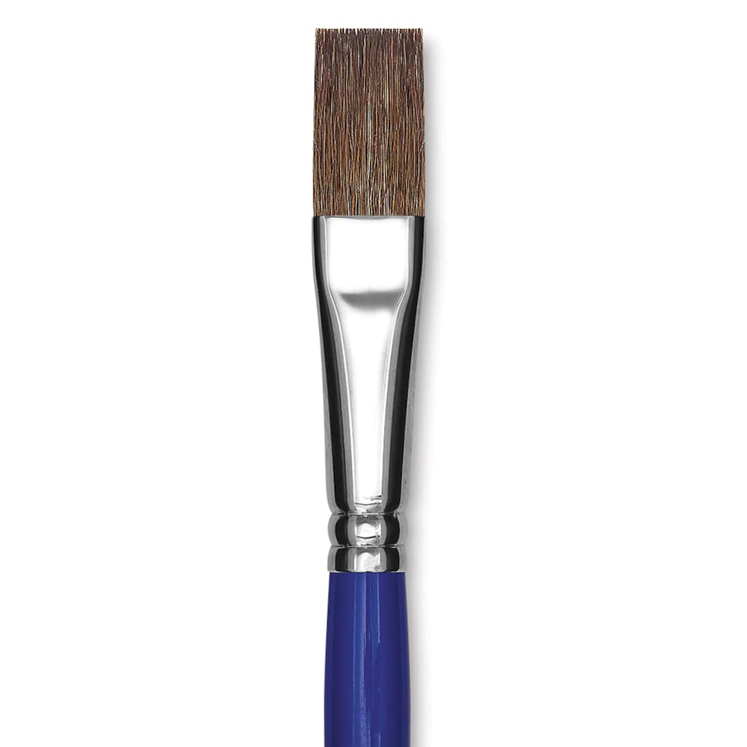 Open in modal - Blick Scholastic Pony Brush - Bright, Short Handle, Size 16 close up