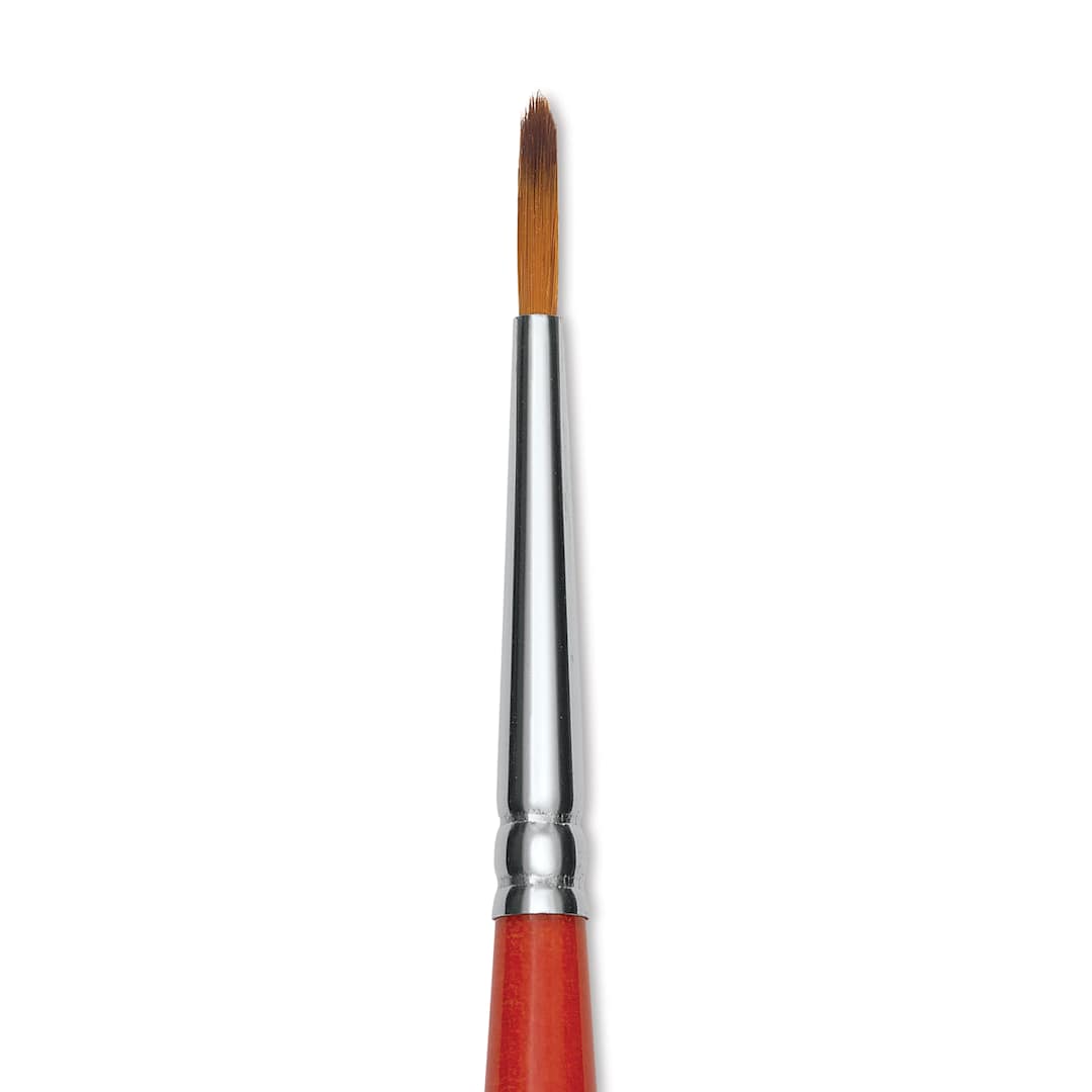 Open in modal - Raphael Golden Kaerell Brush - Pointed Round, Short Handle, Size 0, close-up