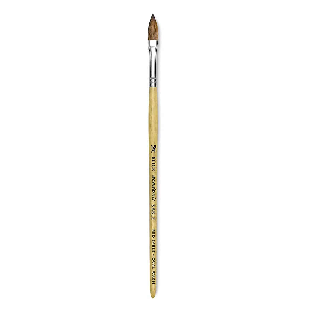 Open in modal - Blick Academic Red Sable Brush - Oval Wash, Size 1/4"