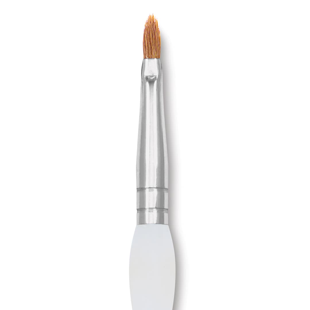 Open in modal - Royal & Langnickel Soft Grip Synthetic Sable Brushes - Filbert, Short Handle, Size 2, close-up