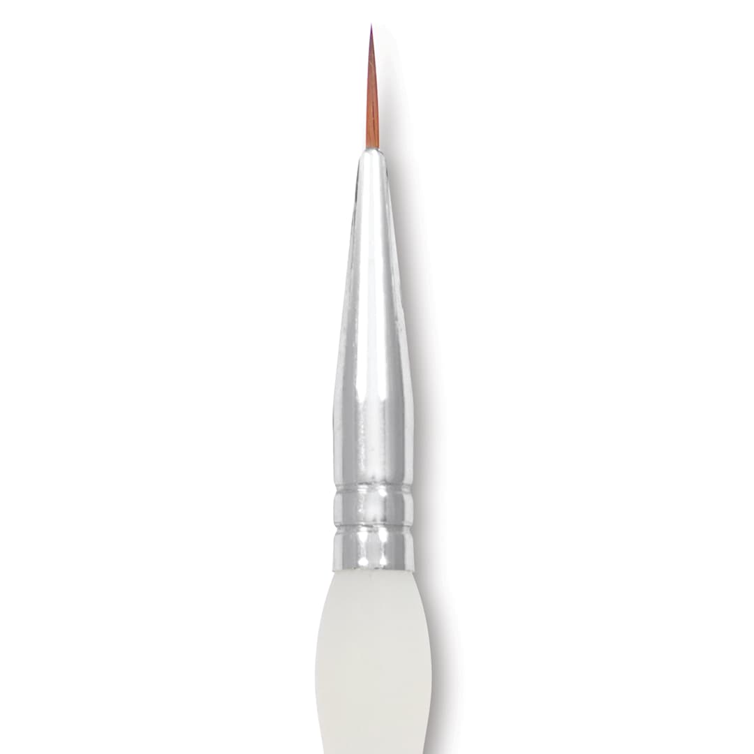 Open in modal - Royal & Langnickel Soft Grip Synthetic Sable Brushes - Round, Short Handle, Size 0, close-up