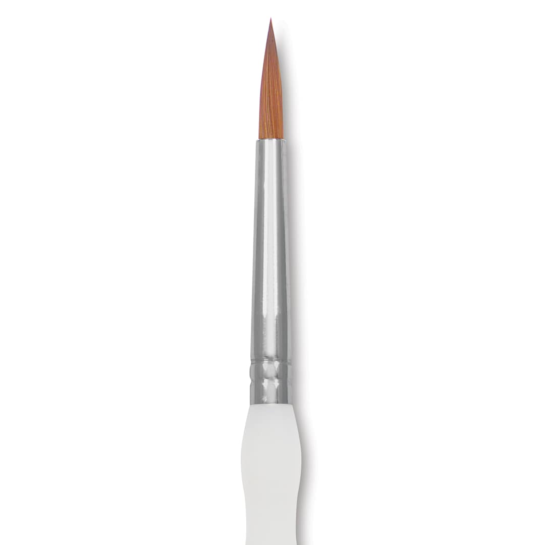 Open in modal - Royal & Langnickel Soft Grip Synthetic Sable Brushes - Round, Short Handle, Size 5, close-up