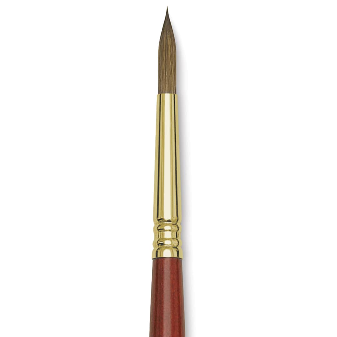 Open in modal - Blick Master Kolinsky Sable Brush - Round, Long Handle, Size 8 close up