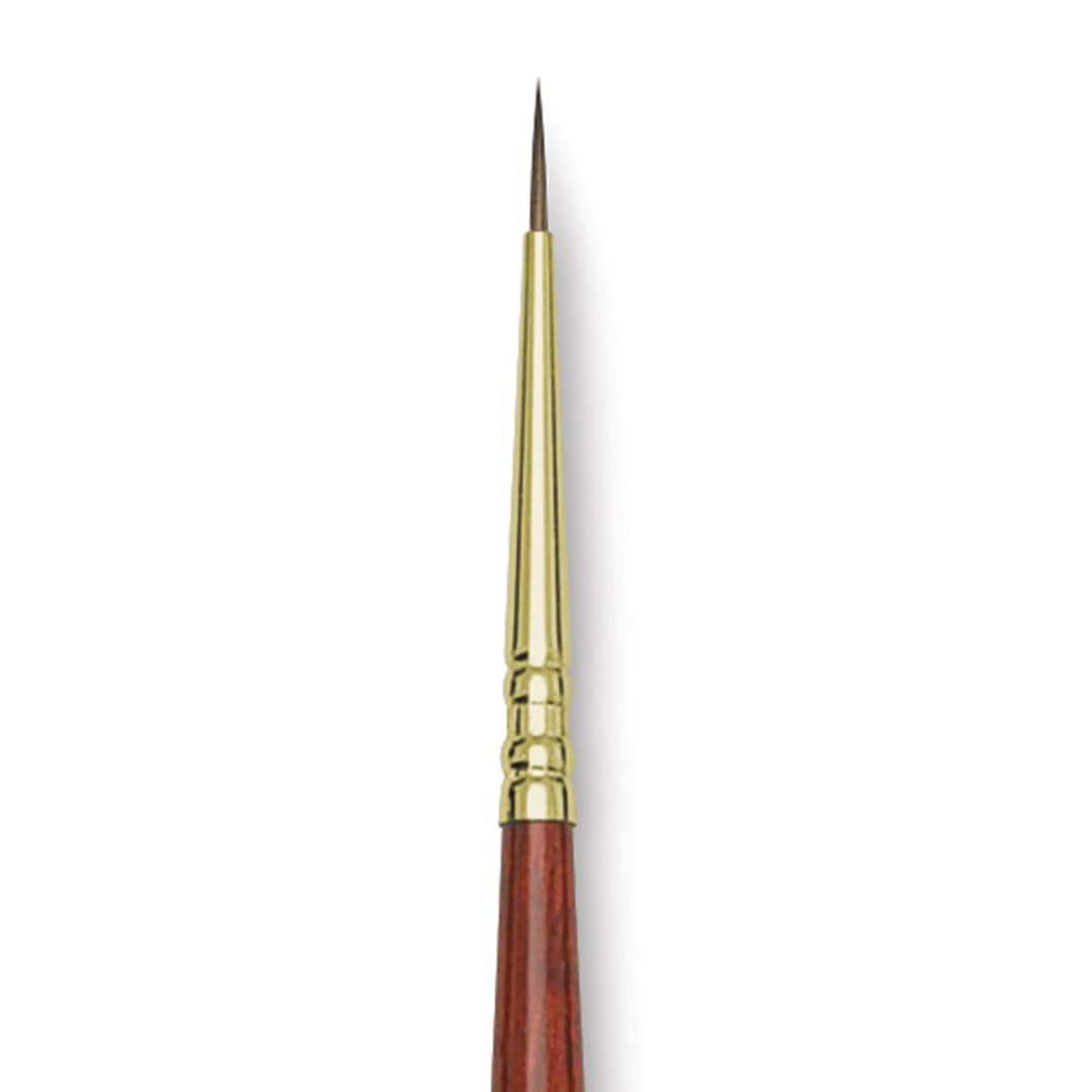 Open in modal - Blick Master Kolinsky Sable Brush - Round, Long Handle, Size 2/0 close up