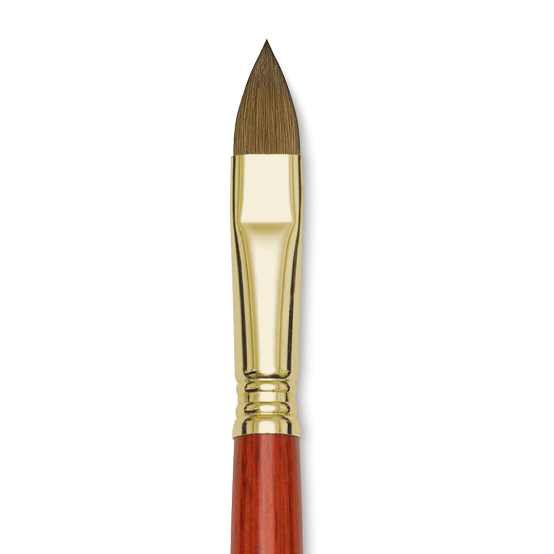 Open in modal - Blick Master Kolinsky Sable Brush - Filbert, Long Handle, Size 14 close up