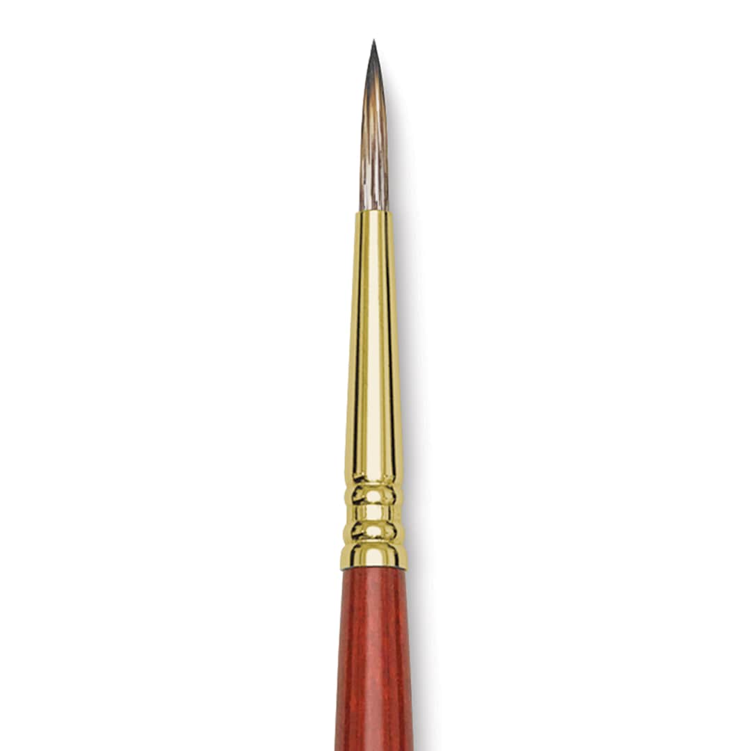 Open in modal - Blick Master Synthetic Brush - Round, Long Handle, Size 4, close-up