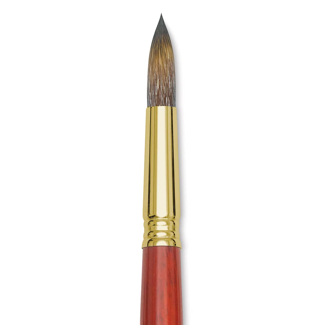 Open in modal - Blick Master Synthetic Brush - Round, Long Handle, Size 16, close-up
