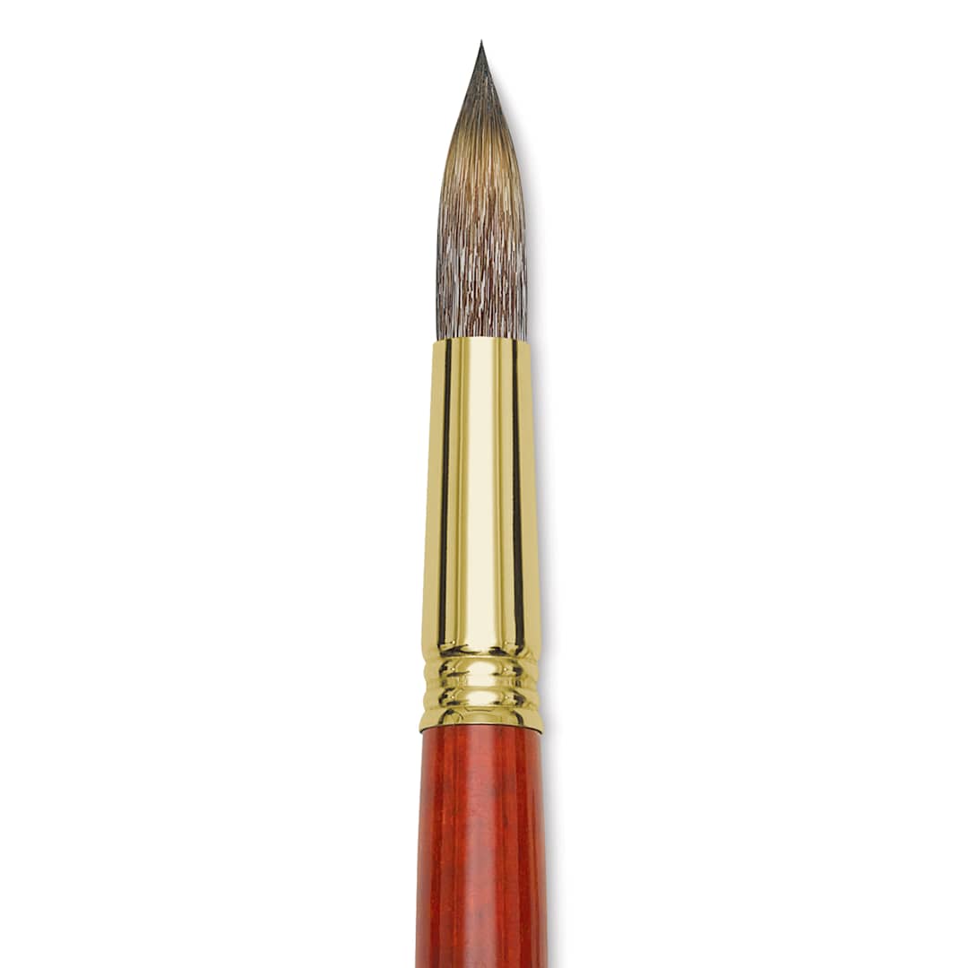 Open in modal - Blick Master Synthetic Brush - Round, Long Handle, Size 18, close-up
