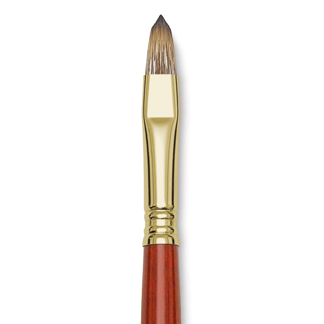 Open in modal - Blick Master Synthetic Brush - Filbert, Long Handle, Size 10, close-up