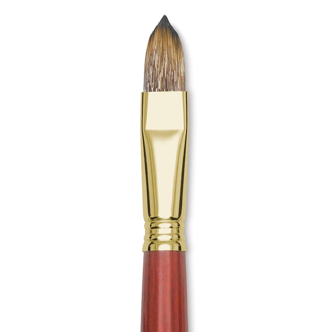 Open in modal - Blick Master Synthetic Brush - Filbert, Long Handle, Size 16, close-up