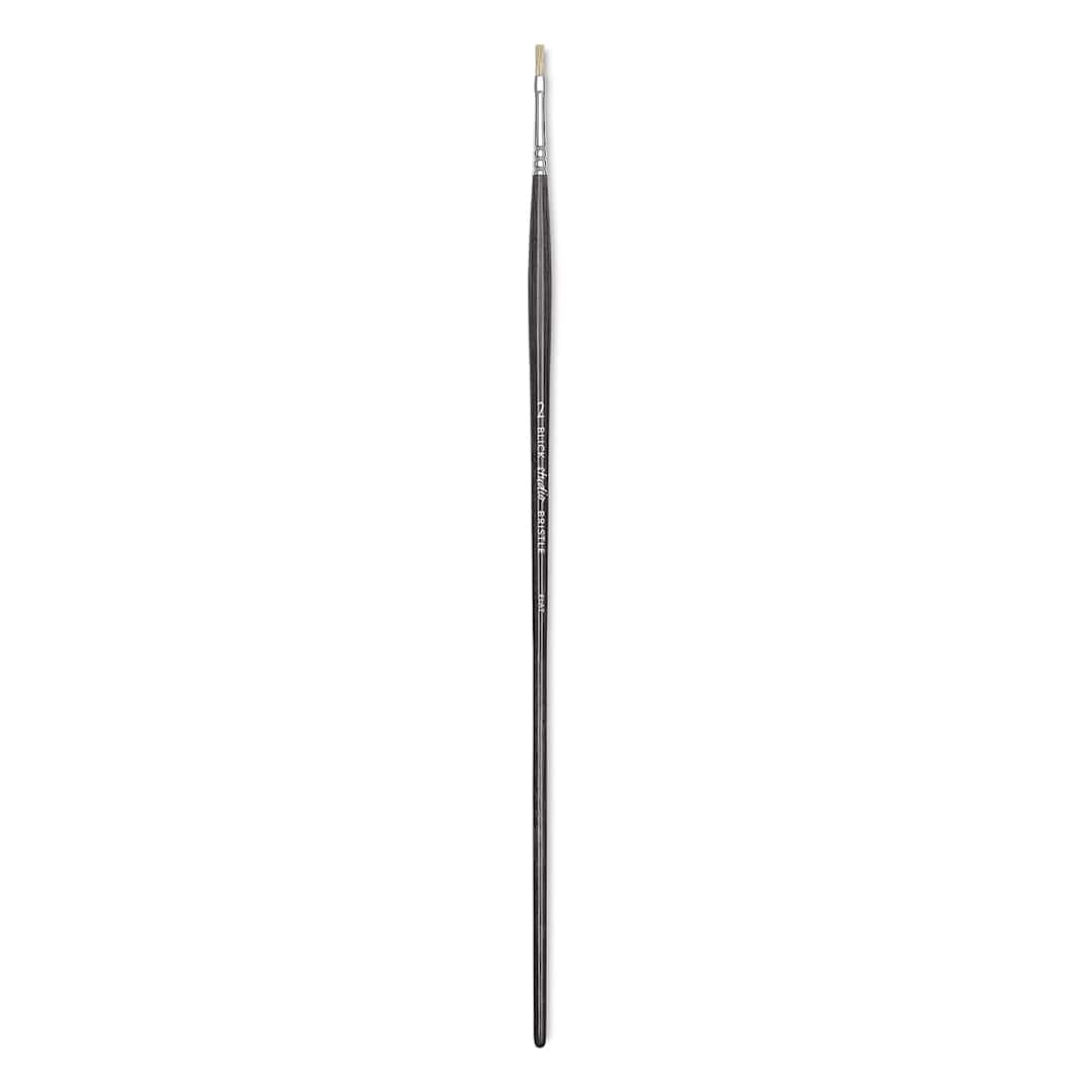 Open in modal - Blick Studio Bristle Brush - Flat, Long Handle, Size 2