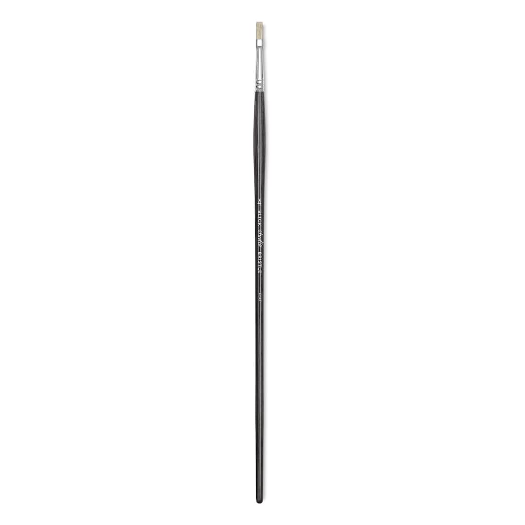 Open in modal - Blick Studio Bristle Brush - Flat, Long Handle, Size 4