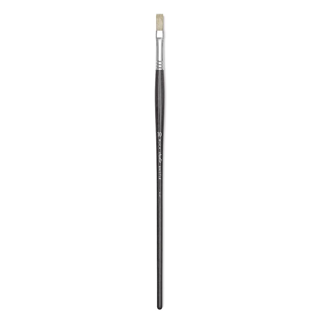Open in modal - Blick Studio Bristle Brush - Flat, Long Handle, Size 10