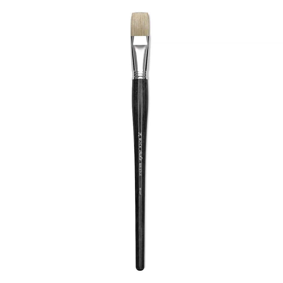 Open in modal - Blick Studio Bristle Brush - Bright, Long Handle, Size 24