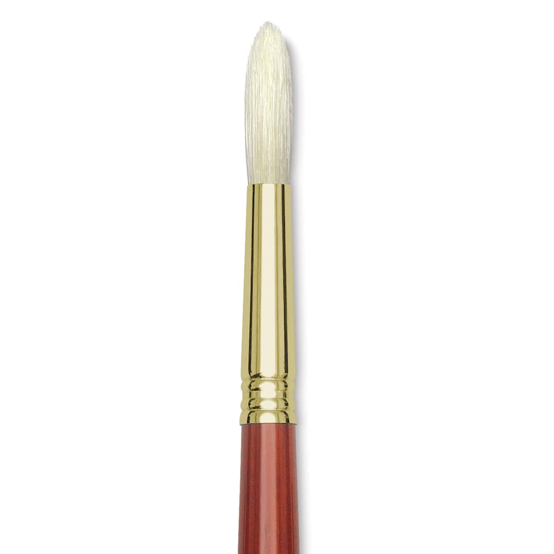 Open in modal - Blick Master Bristle Brush - Round, Long Handle, Size 14 close up