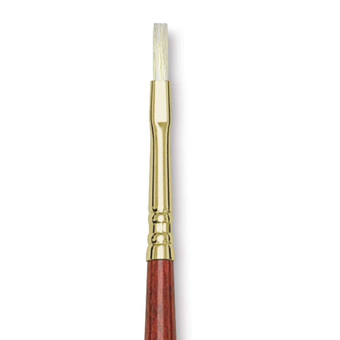 Open in modal - Blick Master Bristle Brush - Flat, Long Handle, Size 2 close up