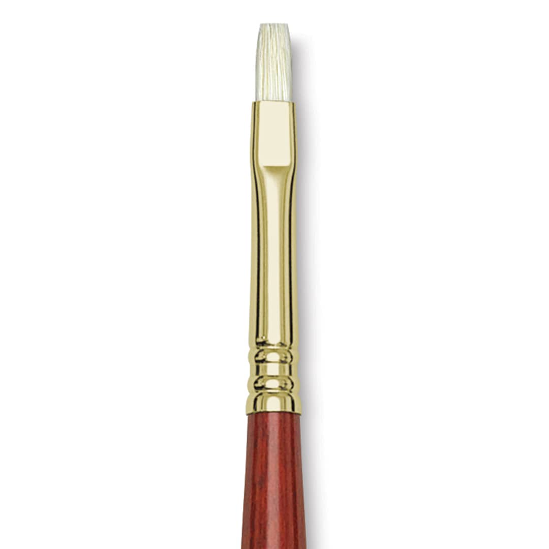 Open in modal - Blick Master Bristle Brush - Bright, Long Handle, Size 6 close up