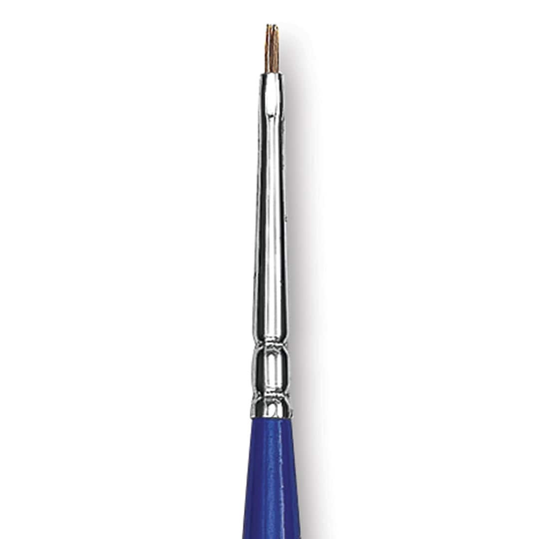 Open in modal - Blick Scholastic Ox Hair Brush - Bright, Long Handle, Size 0 close up