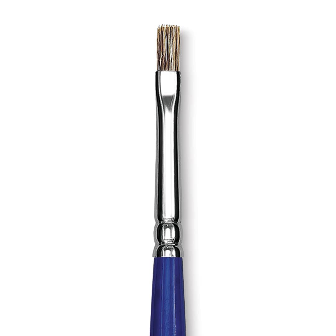 Open in modal - Blick Scholastic Ox Hair Brush - Bright, Long Handle, Size 4