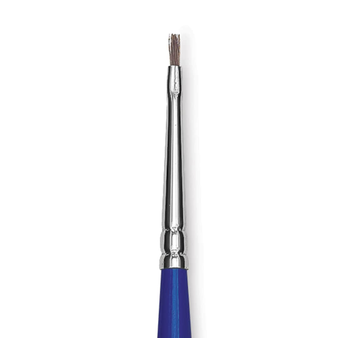 Open in modal - Blick Scholastic Red Sable Brush - Bright, Long Handle, Size 1 close up