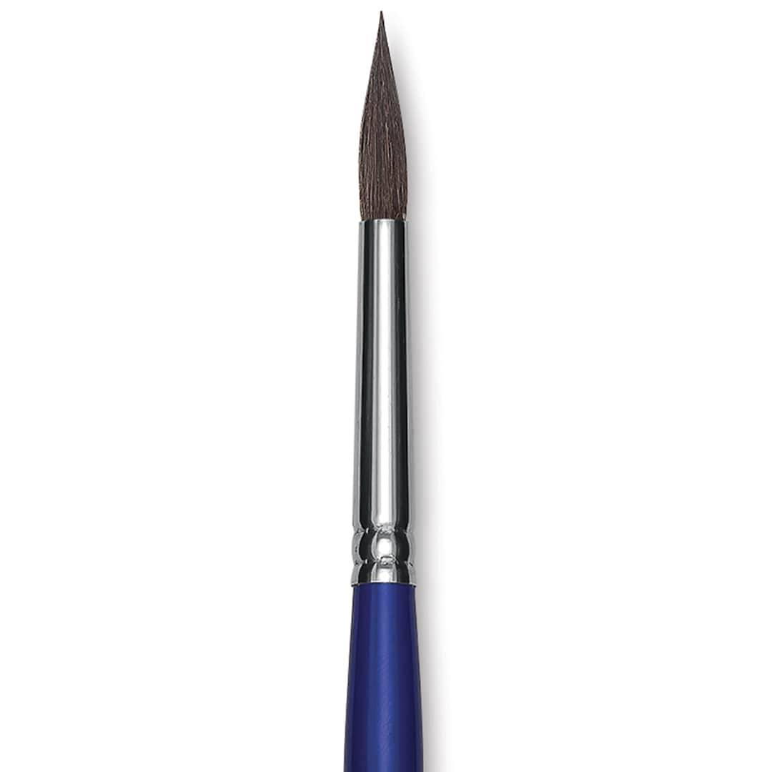 Open in modal - Blick Scholastic Red Sable Brush - Round, Long Handle, Size 8 close up